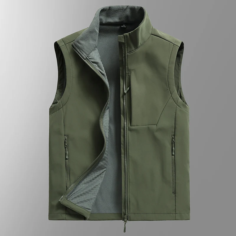 Herren Atmungsaktive Softshell‑Weste mit Thermofleece‑Futter und verdeckten Reißverschlusstaschen Nord Taschen