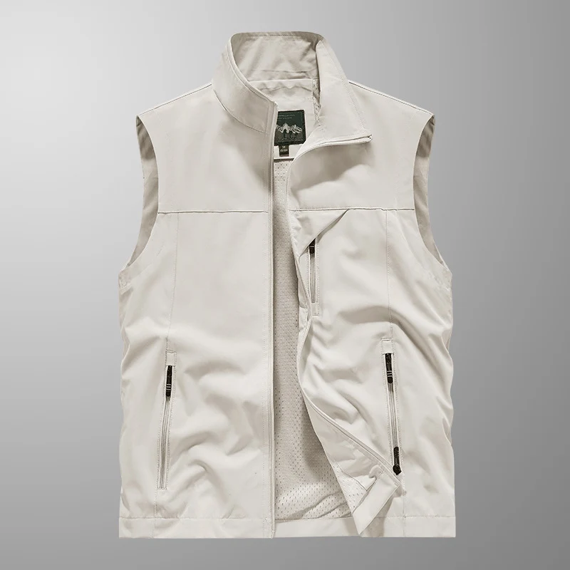 Herren Atmungsaktive Softshell-Utilityweste mit hohem Stehkragen, wasserabweisender Außenlage und mehrfachen Reißverschlusstaschen Nord Taschen