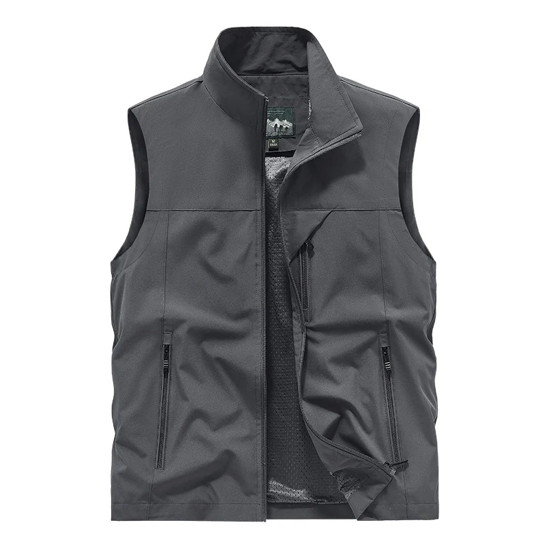 Herren Atmungsaktive Softshell-Utilityweste mit hohem Stehkragen, wasserabweisender Außenlage und mehrfachen Reißverschlusstaschen Nord Taschen