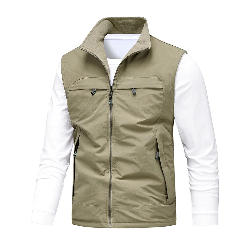 Herren Atmungsaktive Photografen-Utility‑Weste mit Mesh‑Innenfutter und Mehrfach‑Taschen Nord Taschen