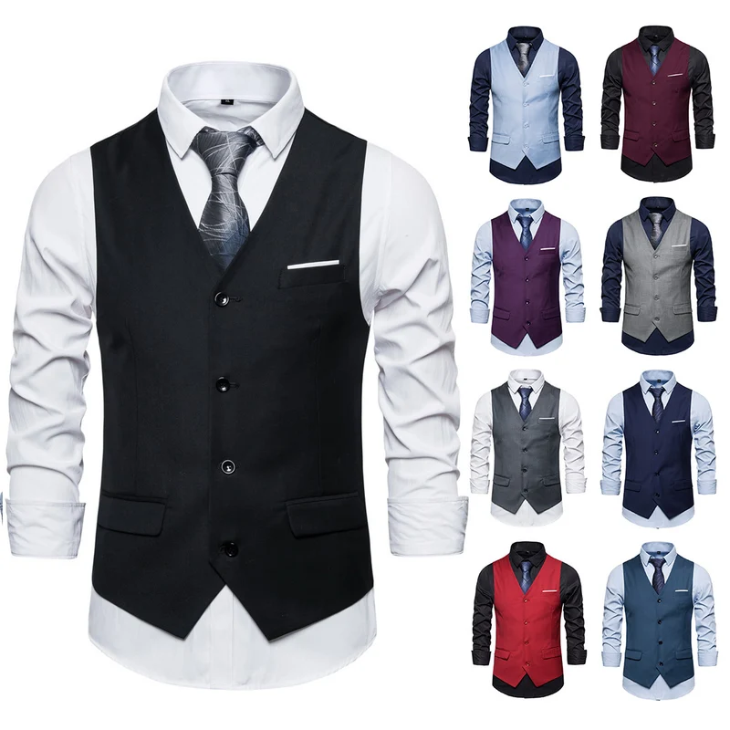 Herren Anzugweste in tailliertem Slim-Fit mit V‑Ausschnitt und Pattentaschen Nord Taschen