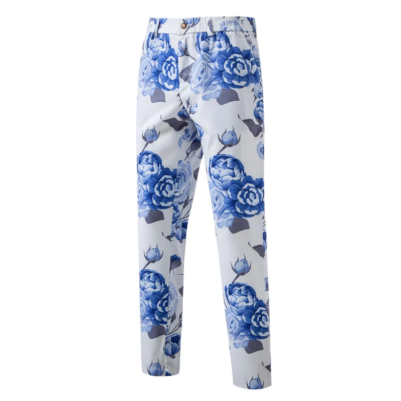 Damen Zweiteiliges Anzugset mit floraler Allover‑Print-Optik, tailliertem Sakko und schmaler Hose Nord Taschen