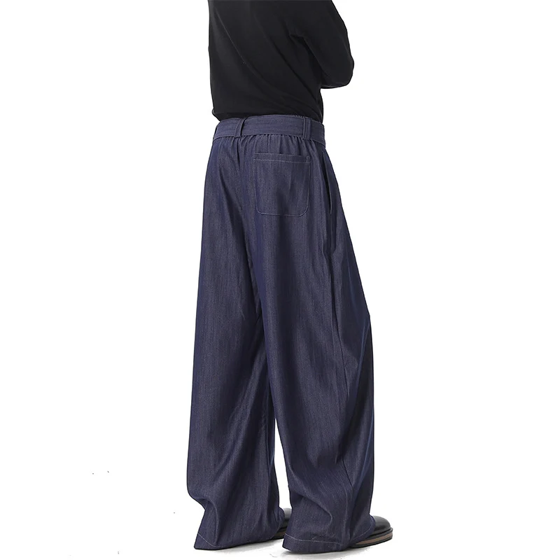 Damen Weite Paperbag-Hose mit hohem Bund, Falten und Taillengürtel Nord Taschen