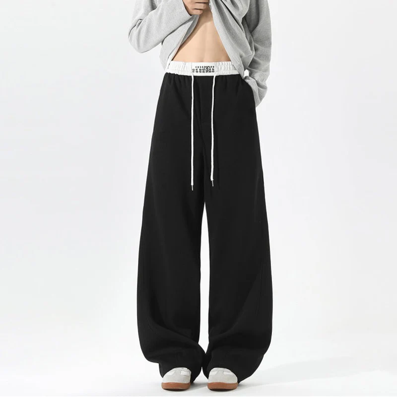 Damen Weite Loungehose mit elastischem Bund, Tunnelzug und fließender Oversize-Silhouette Nord Taschen