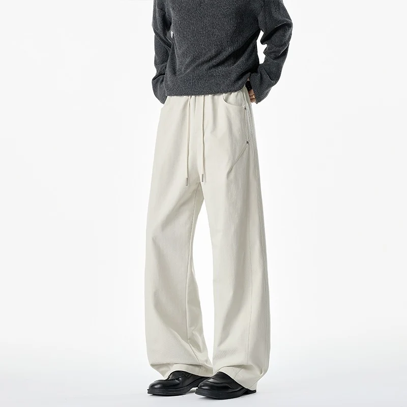 Damen Weit geschnittene Loungehose mit Kordelzug, hoher Taille und tiefen Eingrifftaschen Nord Taschen