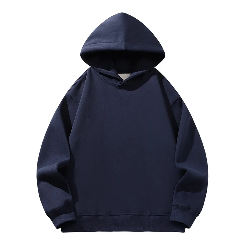 Damen Oversize Kapuzenpullover aus weichem Baumwollmix mit geripptem Saum und Raglanärmeln Nord Taschen