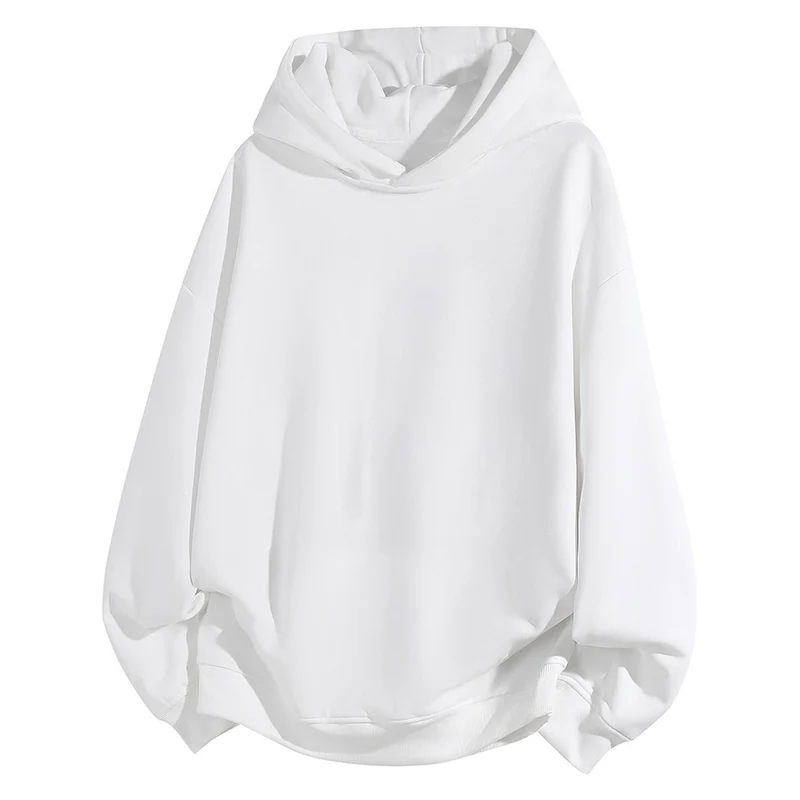 Damen Oversize Kapuzenpullover aus weichem Baumwollmix mit geripptem Saum und Raglanärmeln Nord Taschen