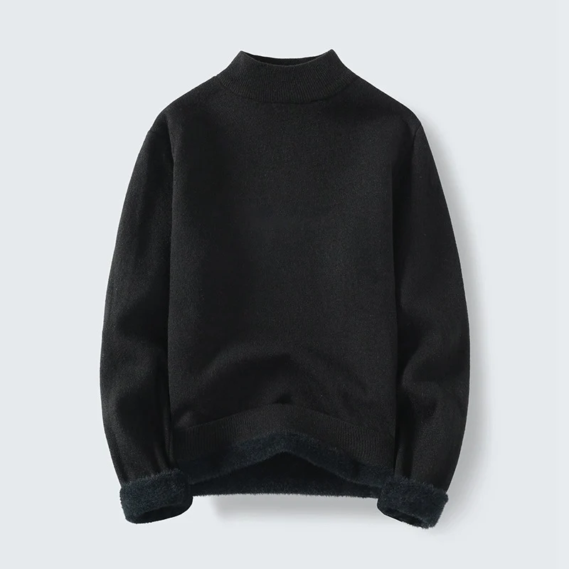 Damen Feinstrick-Mockneck-Pullover mit wärmendem Fleece-Innenfutter und umgeschlagenen Teddy-Bündchen Nord Taschen