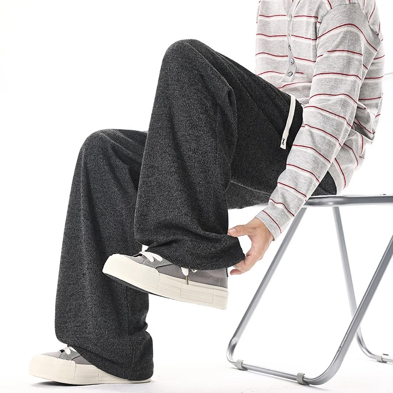 Damen Extraweite Strick-Loungehose mit Tunnelzug und elastischem Bund Nord Taschen