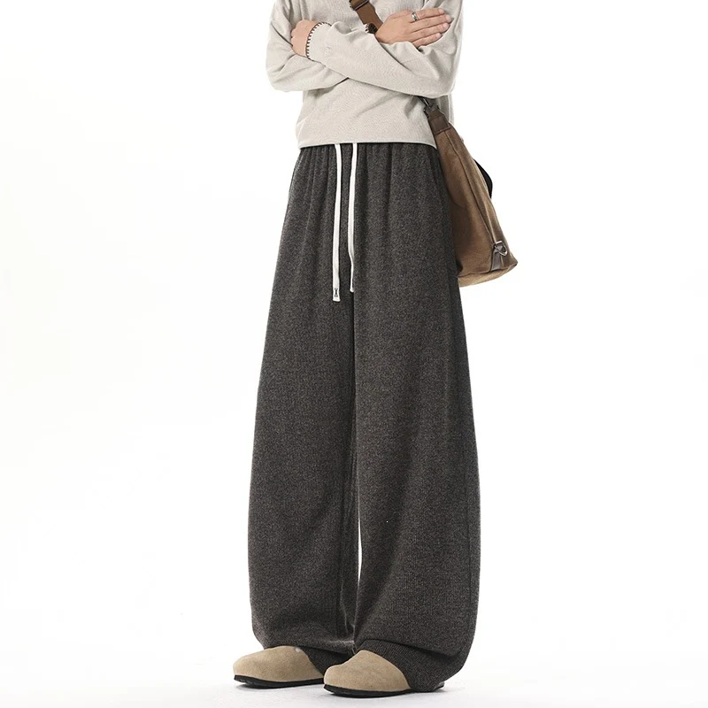 Damen Extraweite Strick-Loungehose mit Tunnelzug und elastischem Bund Nord Taschen