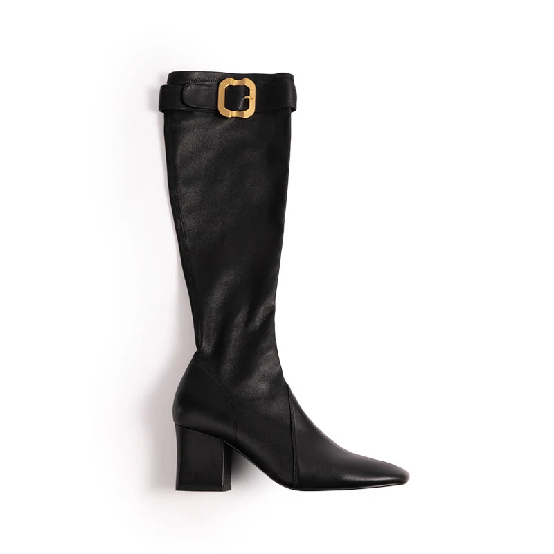 Damen Stretch-Stiefelette mit mittlerem Blockabsatz Nord Taschen