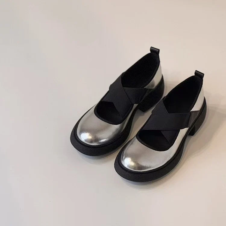 Damen Mary‑Jane Slipper mit elastischen Kreuzriemen und profiliertem Plateausohle-Design Nord Taschen
