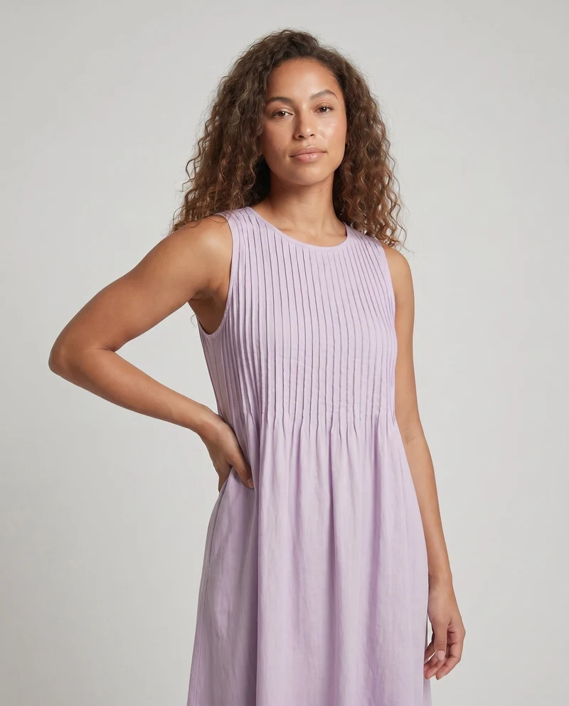 Damen Luftiges Sommerkleid mit elegantem Faltendesign
