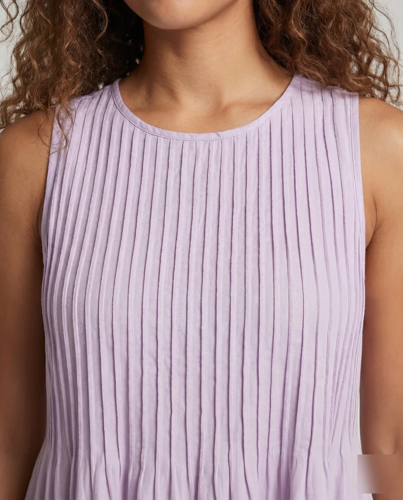 Damen Luftiges Sommerkleid mit elegantem Faltendesign