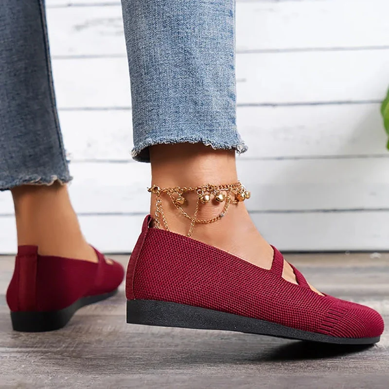 Atmungsaktive Mesh flache Schuhe