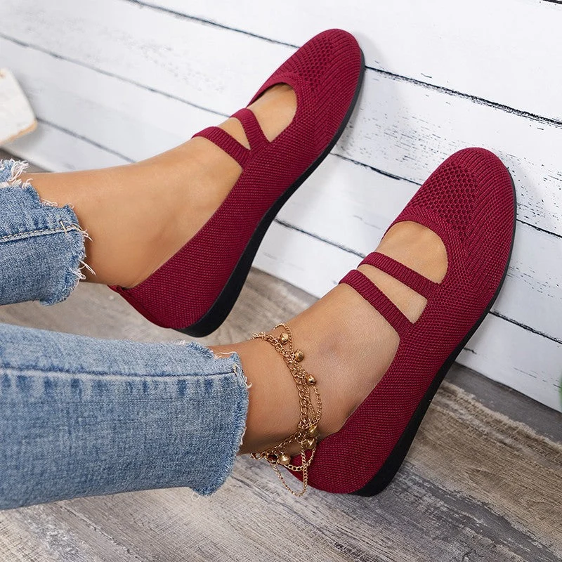 Atmungsaktive Mesh flache Schuhe