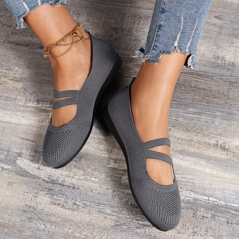 Atmungsaktive Mesh flache Schuhe