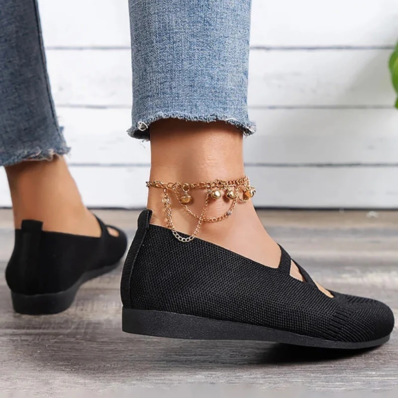 Atmungsaktive Mesh flache Schuhe