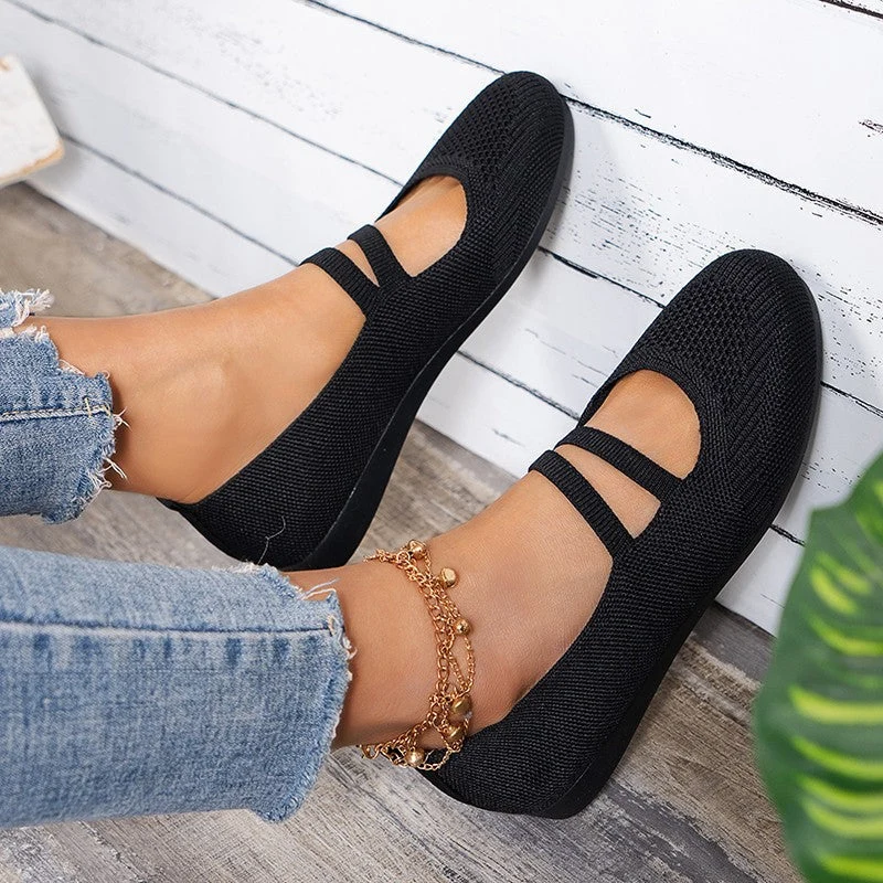 Atmungsaktive Mesh flache Schuhe