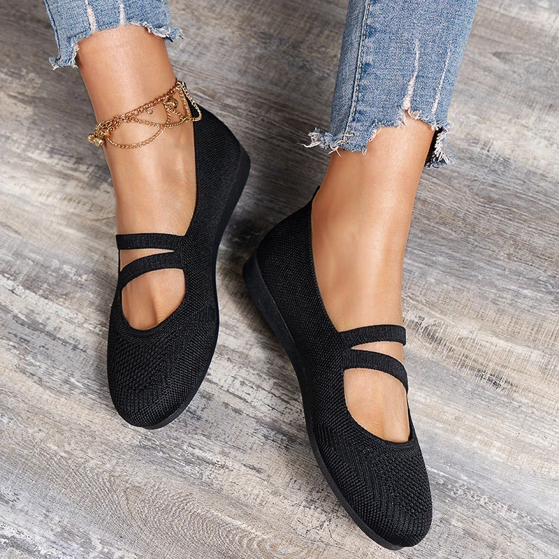 Atmungsaktive Mesh flache Schuhe