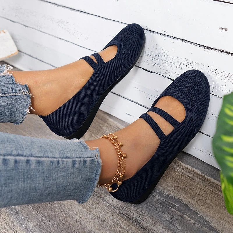 Atmungsaktive Mesh flache Schuhe
