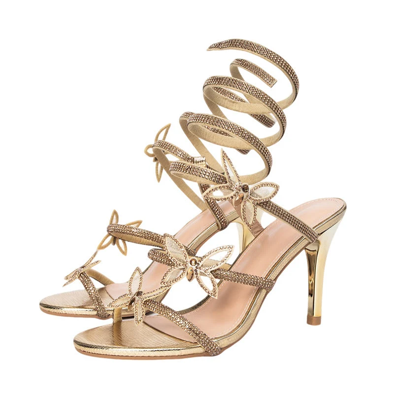 Damen Glamouröse High Heels mit verspielten Schmetterlingsdetails Nord Taschen
