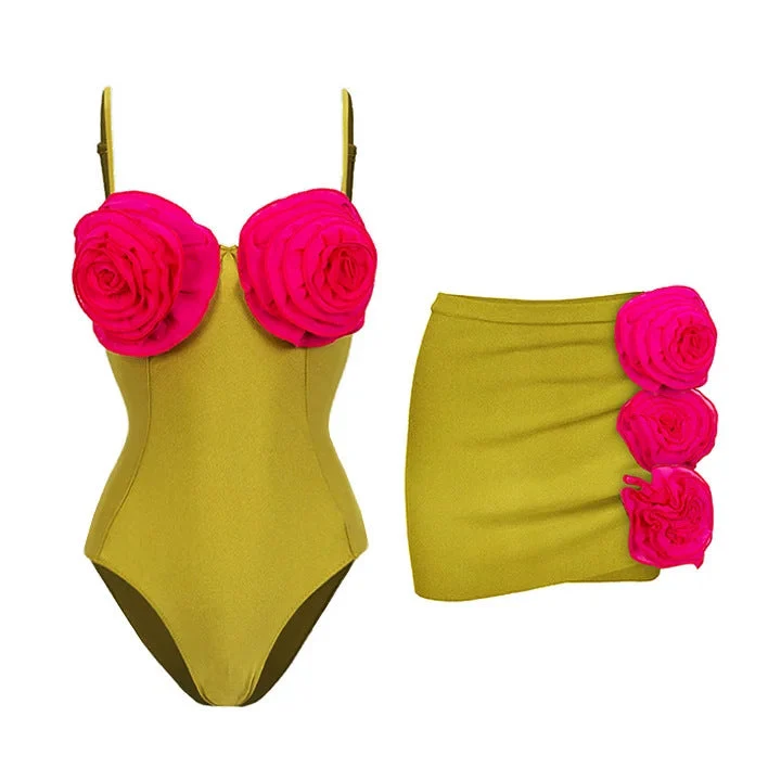Damen Bikiniset mit floralem Rüschendesign Nord Taschen