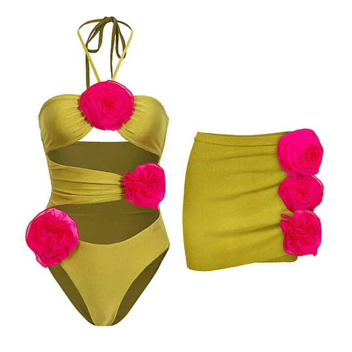 Damen Bikiniset mit floralem Rüschendesign Nord Taschen