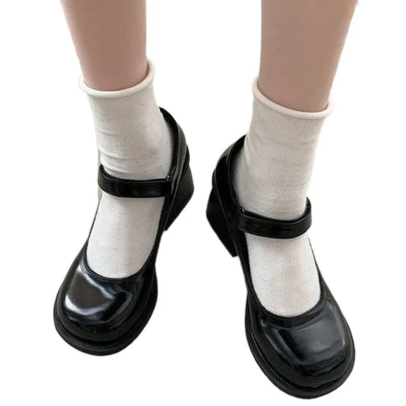 Damen elegante Mary Jane Pumps mit modernem Blockabsatz