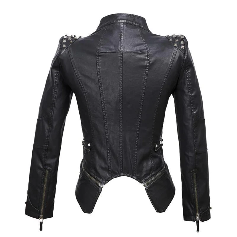 Slim Fit Biker jacke Für Damen Perfekt Für Alltag
