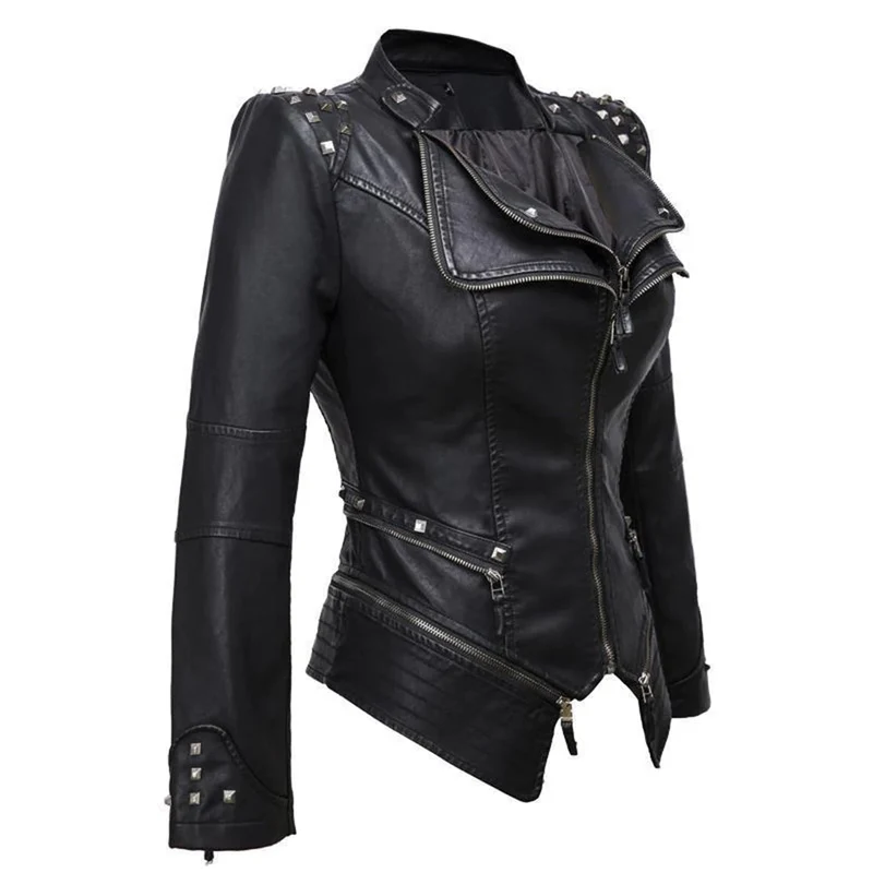 Slim Fit Biker jacke Für Damen Perfekt Für Alltag