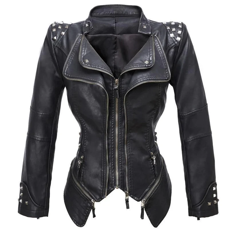 Slim Fit Biker jacke Für Damen Perfekt Für Alltag