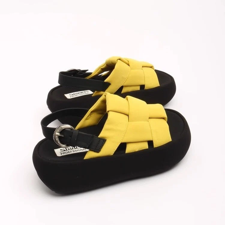 Damen modische Plateau-Sandalen mit elegantem Kreuzriemen und komfortablem Fußbett