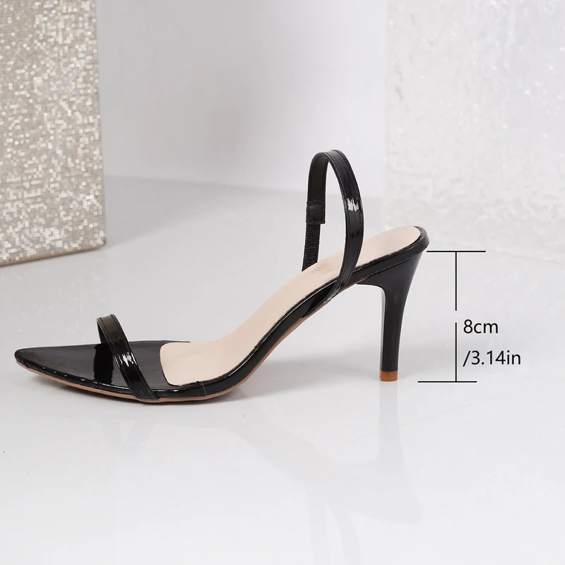 Damen Elegante Slingback Sandalen mit transparentem Mittelteil und modischem Absatz