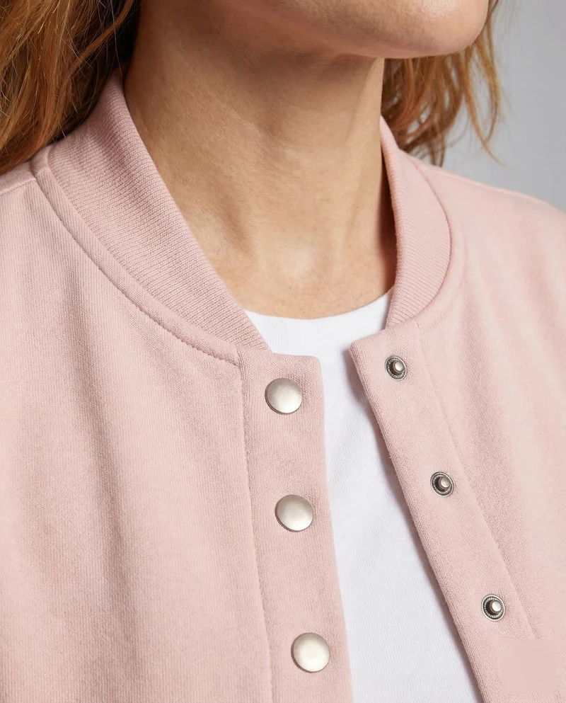 Damen Sweatjacke Bomber Kurz