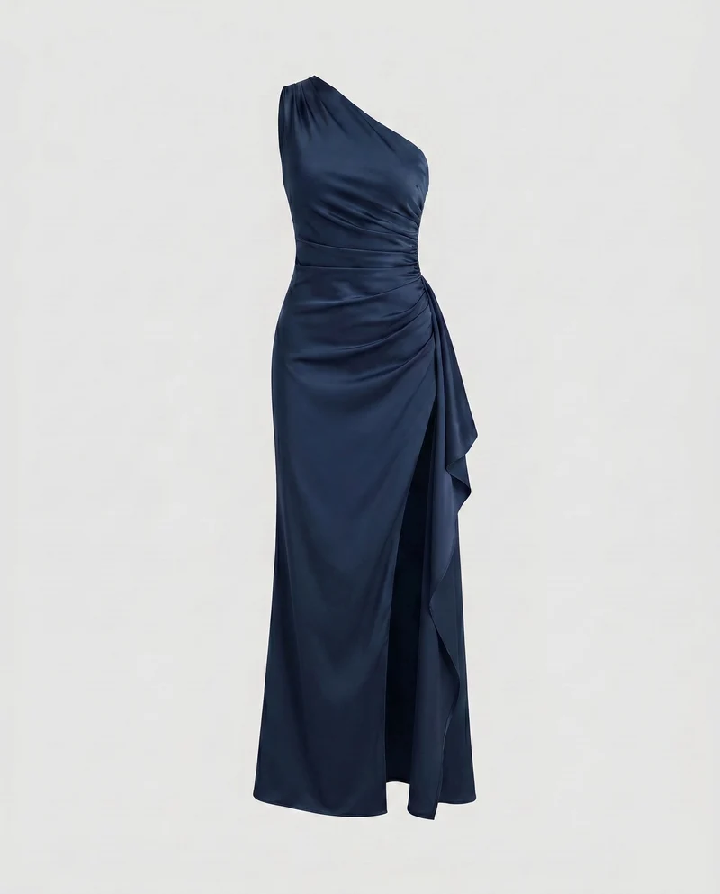 Damen Elegantes und figurbetontes Abendkleid mit asymmetrischem Schnitt