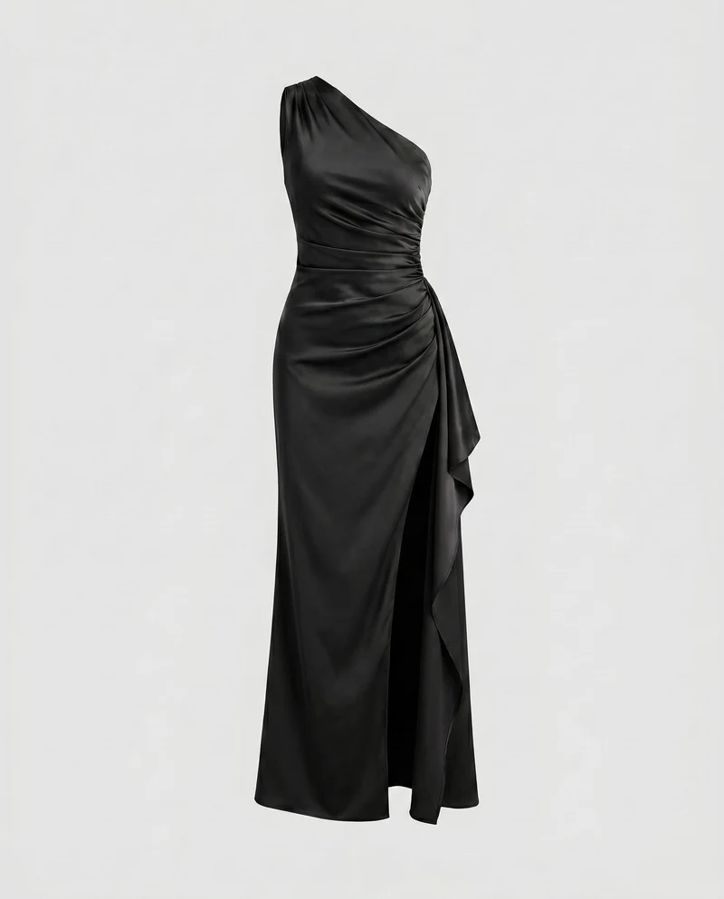 Damen Elegantes und figurbetontes Abendkleid mit asymmetrischem Schnitt