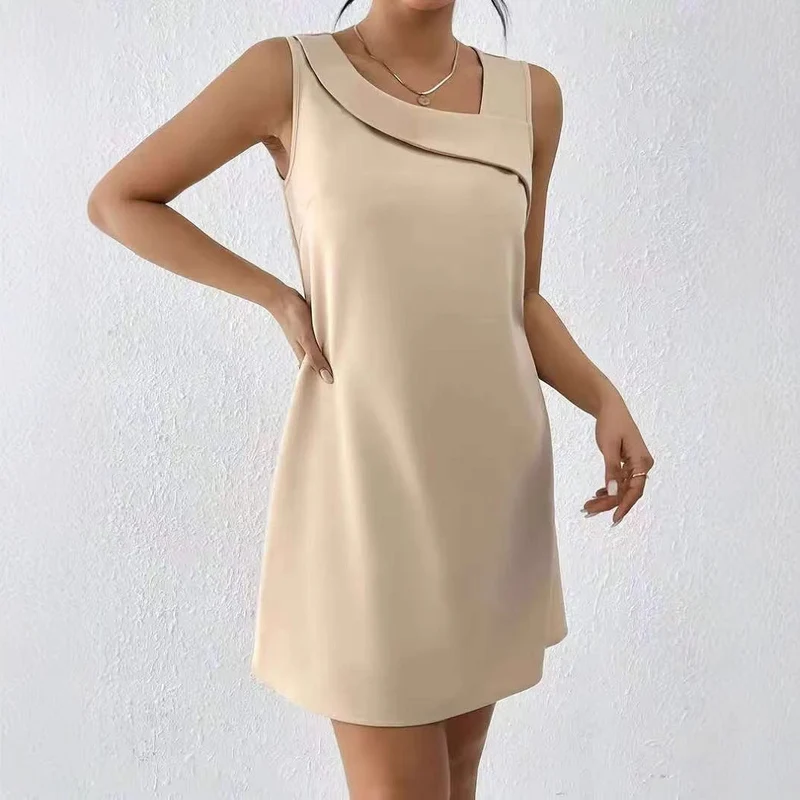 Damen Elegantes Etuikleid mit asymmetrischem Schnitt Nord Taschen