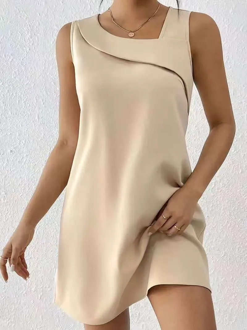 Damen Elegantes Etuikleid mit asymmetrischem Schnitt Nord Taschen