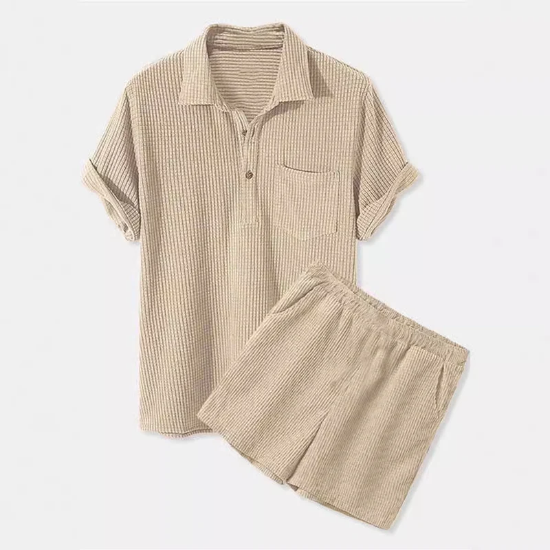 Damen Sonnen-Pyjama Set mit kurzem Shirt und Hose