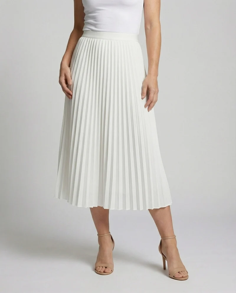 Damen Elegante Schwingende A-Linie Plissee Sonnenplissee-Maxirock