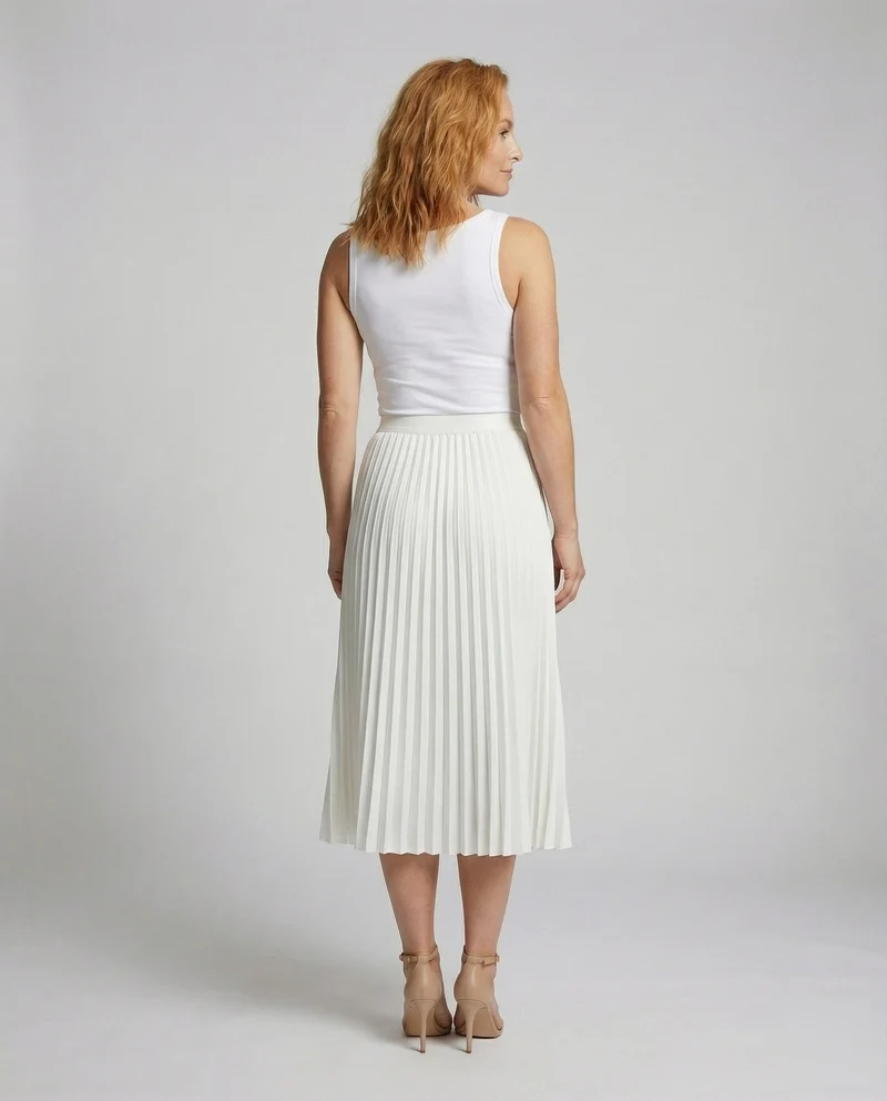 Damen Elegante Schwingende A-Linie Plissee Sonnenplissee-Maxirock
