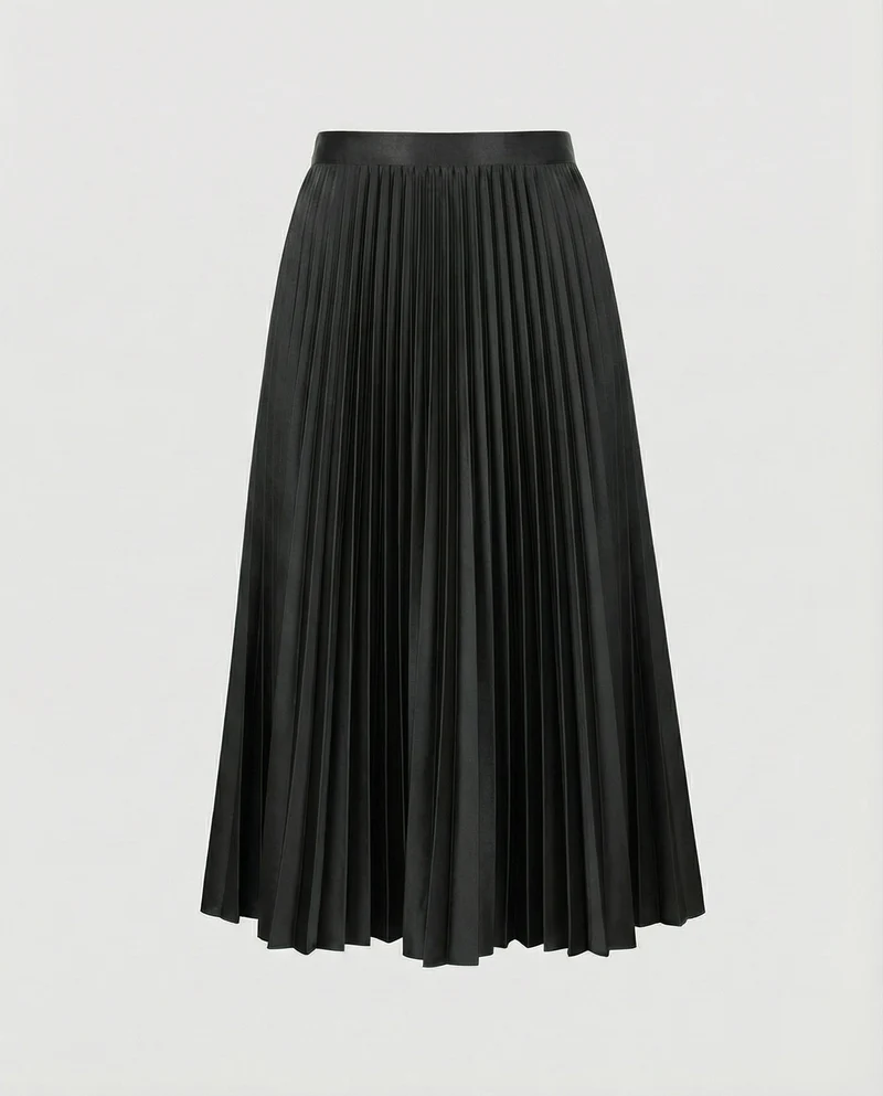 Damen Elegante Schwingende A-Linie Plissee Sonnenplissee-Maxirock