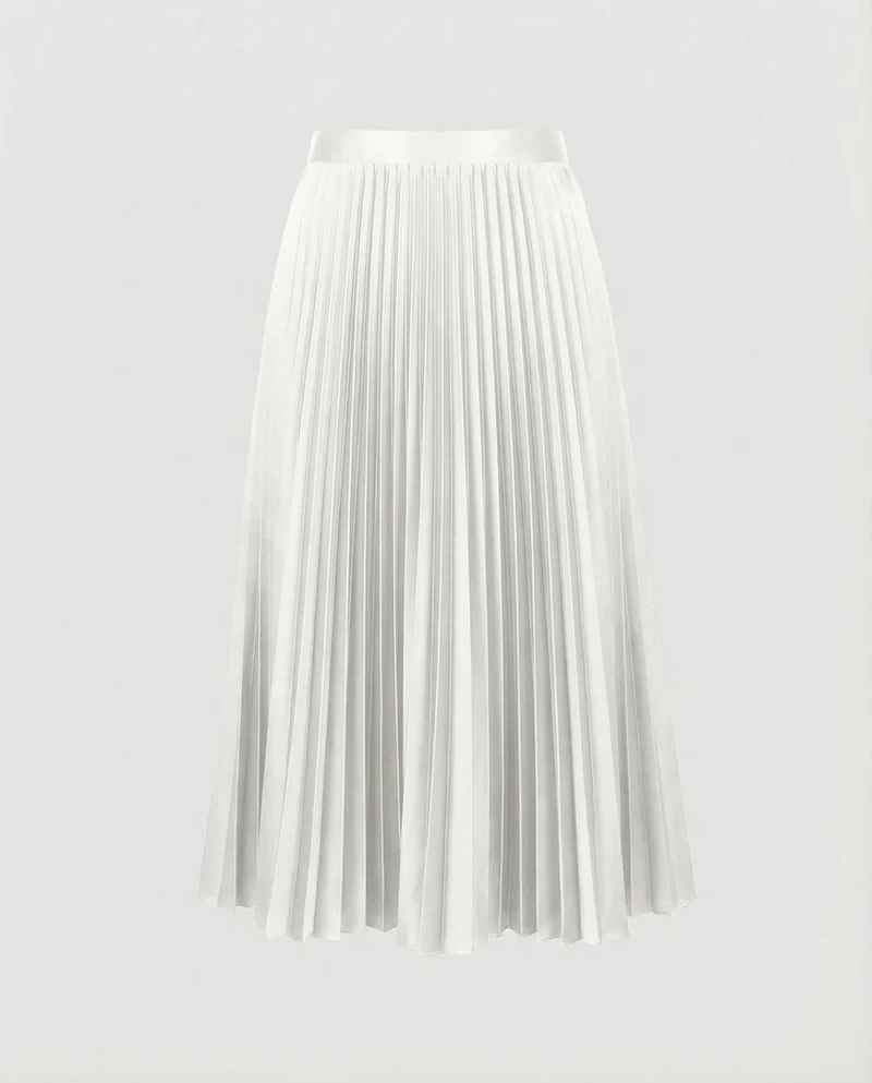 Damen Elegante Schwingende A-Linie Plissee Sonnenplissee-Maxirock