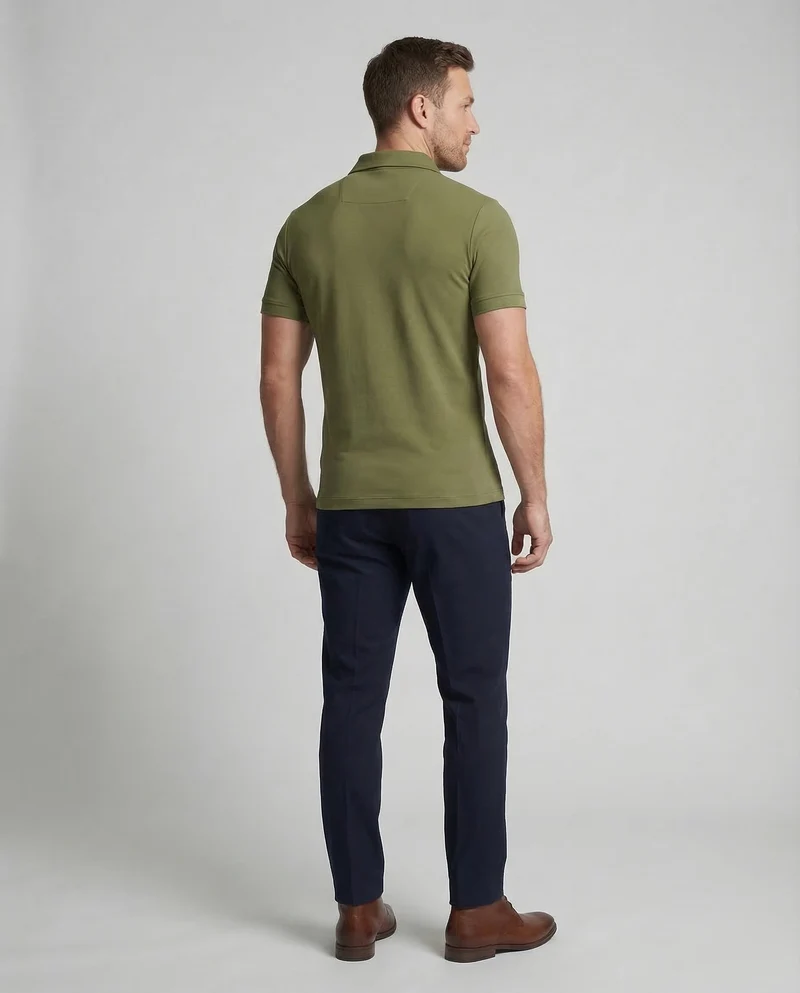 Herren Poloshirt Reißverschluss