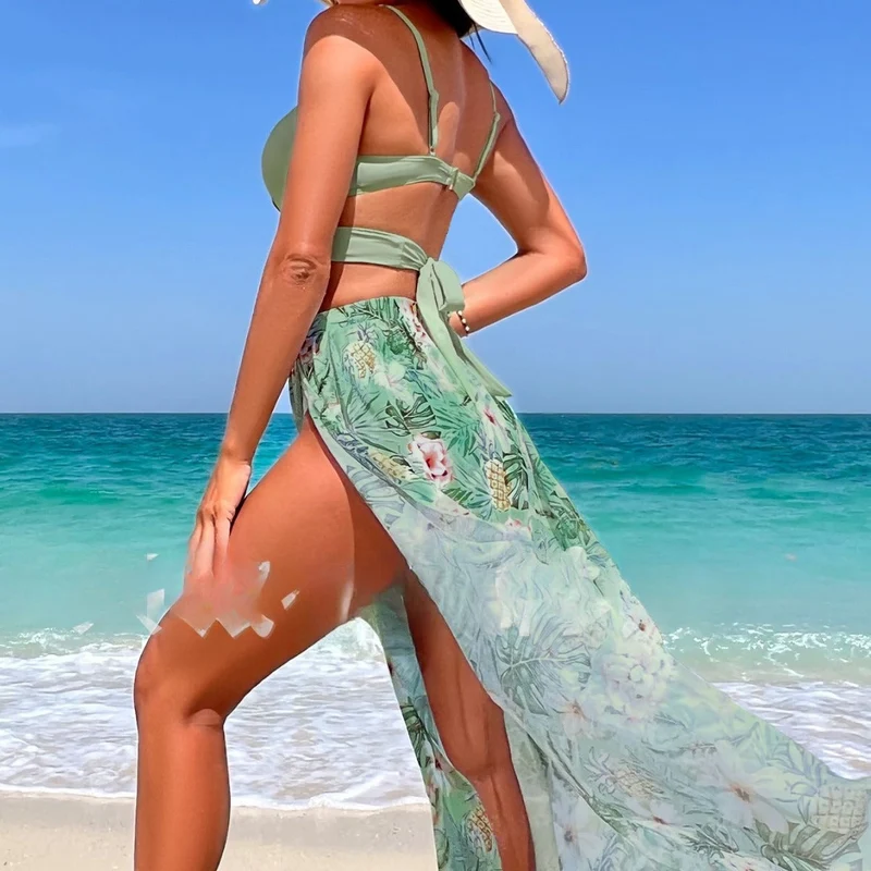 Damen Bikiniset mit schickem Wickelrock Nord Taschen