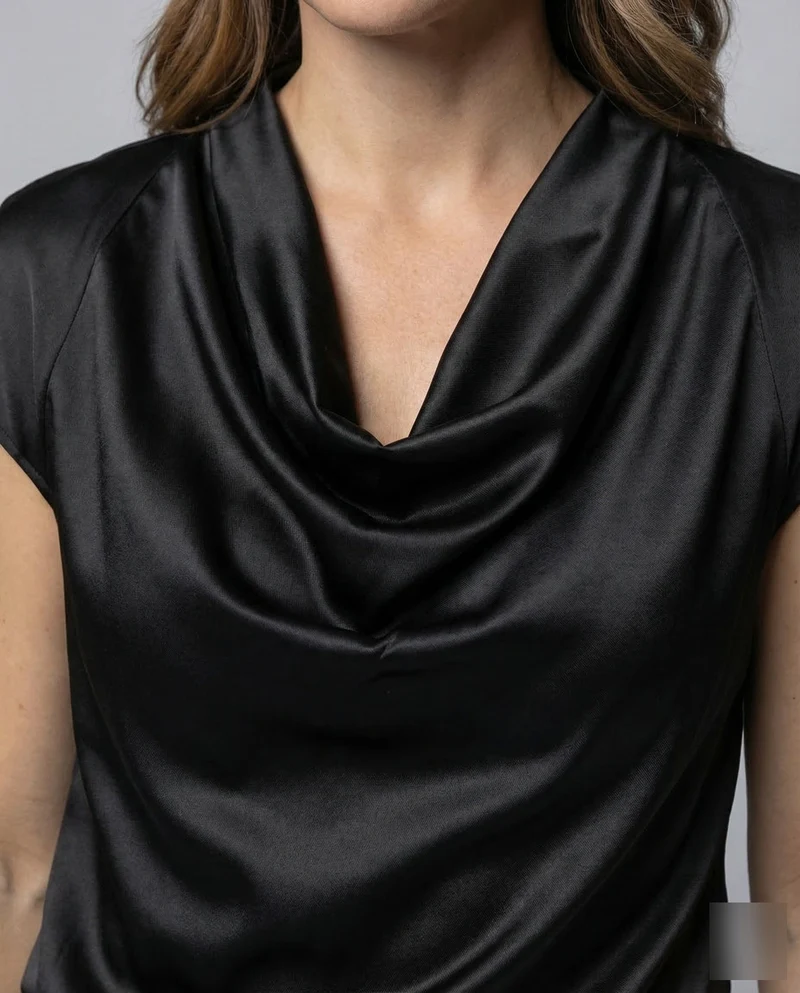 Damen Blusen-Top Wasserfallausschnitt