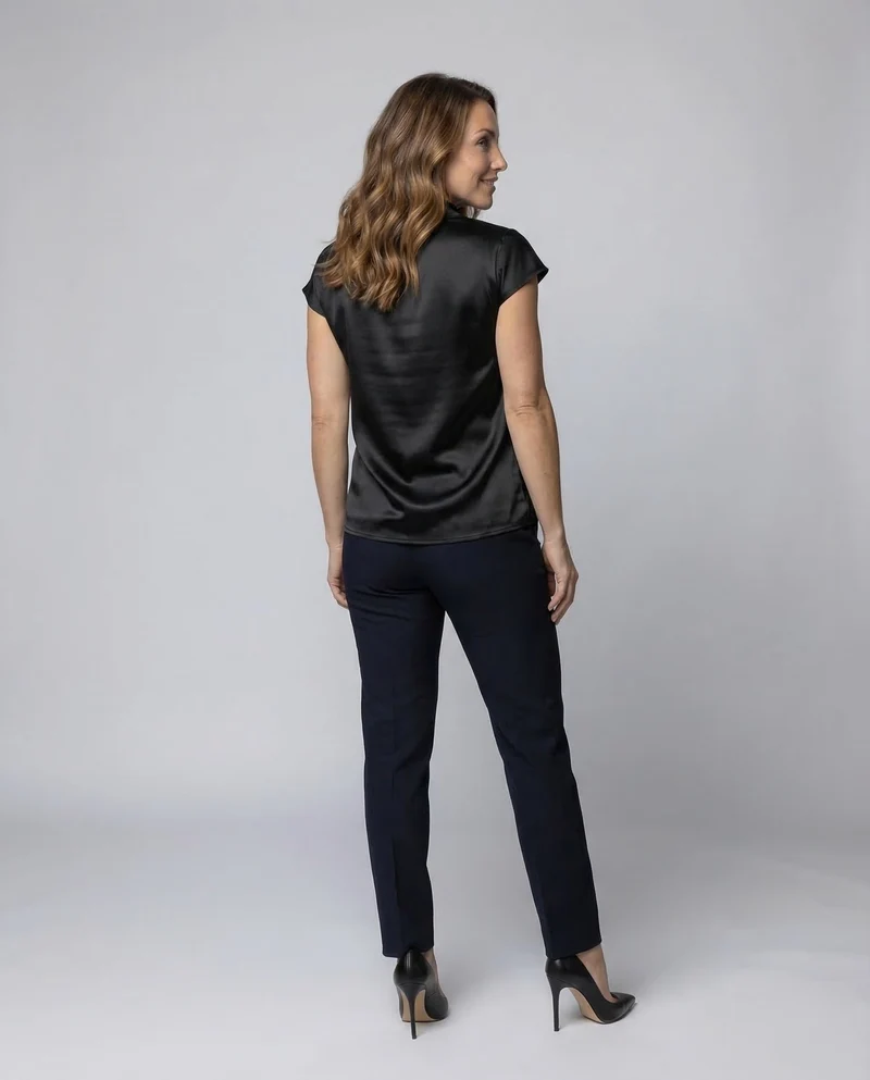 Damen Blusen-Top Wasserfallausschnitt
