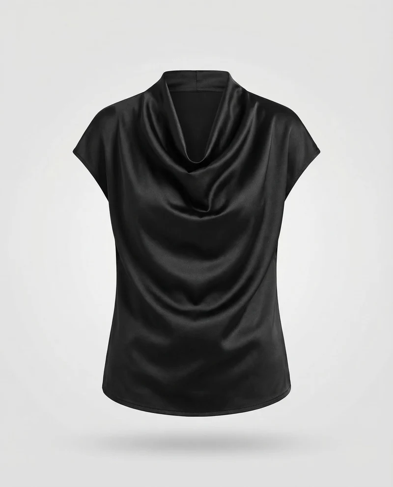 Damen Blusen-Top Wasserfallausschnitt