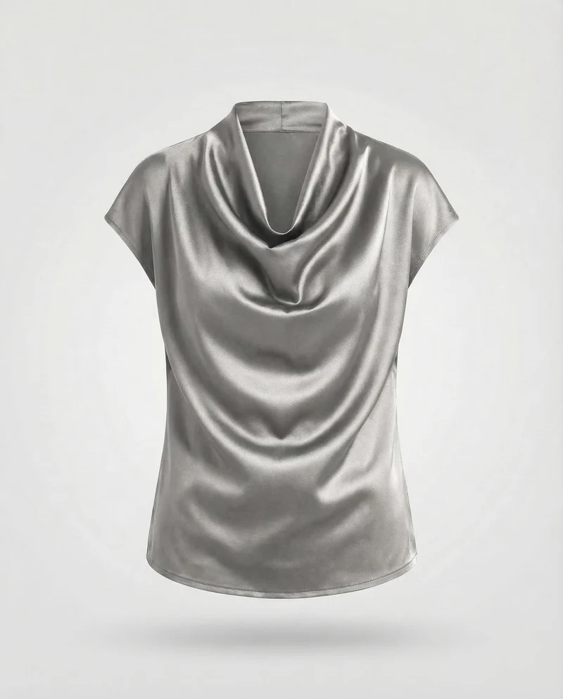 Damen Blusen-Top Wasserfallausschnitt